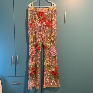 Erin Embroidered Pant - Nude/combo XL